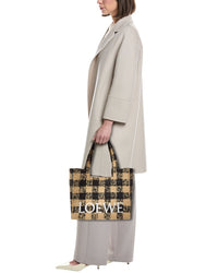Loewe Font Large Raffia Tote