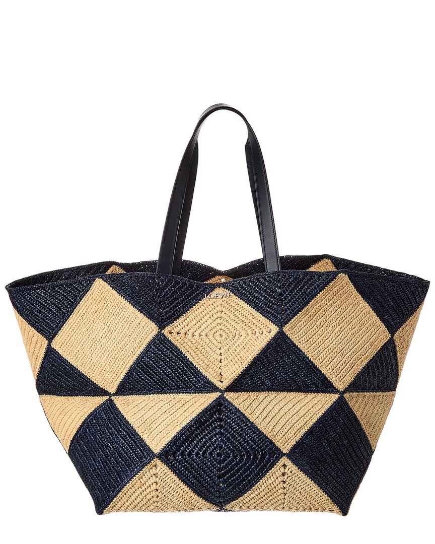 Loewe Puzzle Fold Xxl Raffia Tote