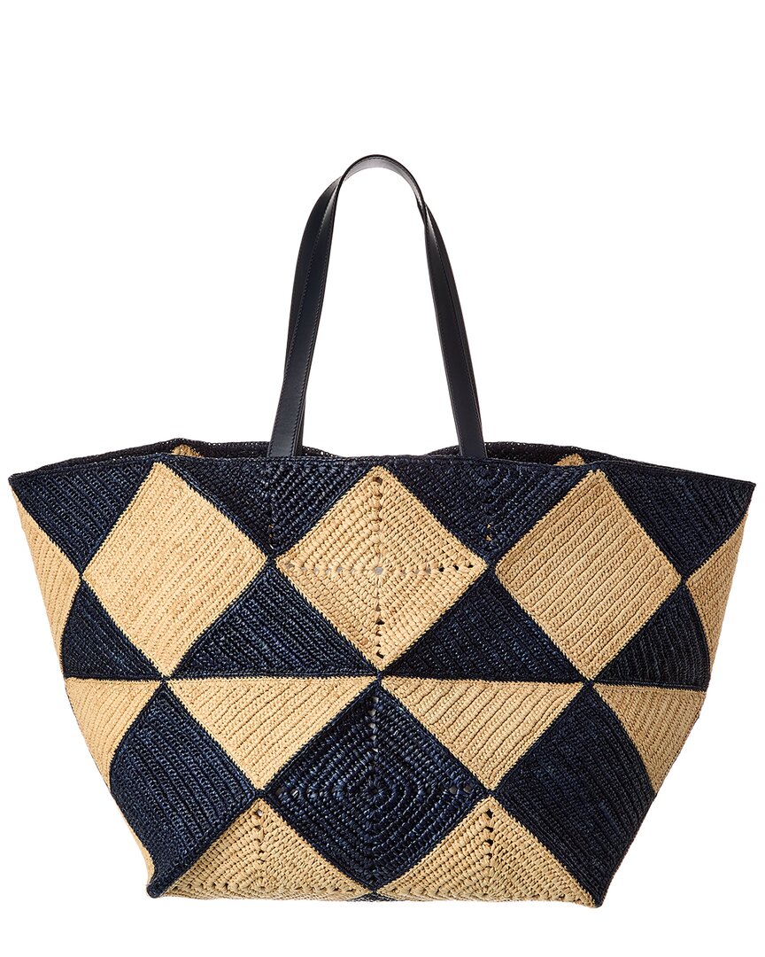 Loewe Puzzle Fold Xxl Raffia Tote