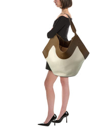 Khaite Lotus Medium Canvas & Leather Tote