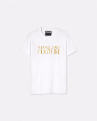 Versace Jeans Couture White/Gold Mens Signature Foil Print T-Shirt