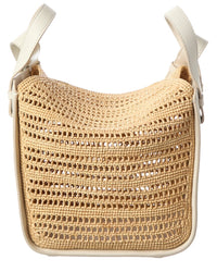 Loewe Compact Hammock Raffia & Leather Tote