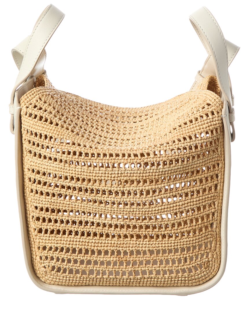 Loewe Compact Hammock Raffia & Leather Tote