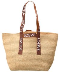 Loewe Fold Raffia Shopper Tote