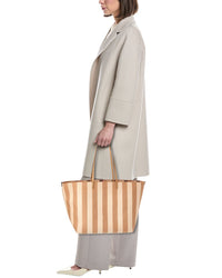Fendi Roll Large Canvas & Leather Tote