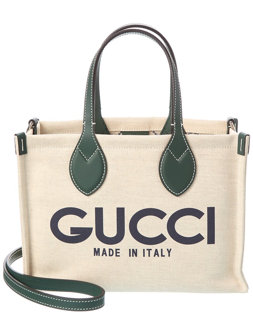 Gucci Mini Canvas & Leather Tote