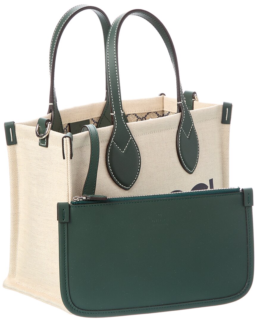Gucci Mini Canvas & Leather Tote