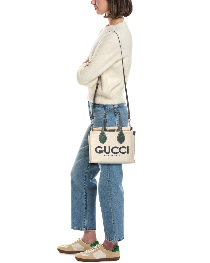 Gucci Mini Canvas & Leather Tote