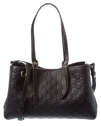 Gucci Gg Emblem Medium Leather Tote