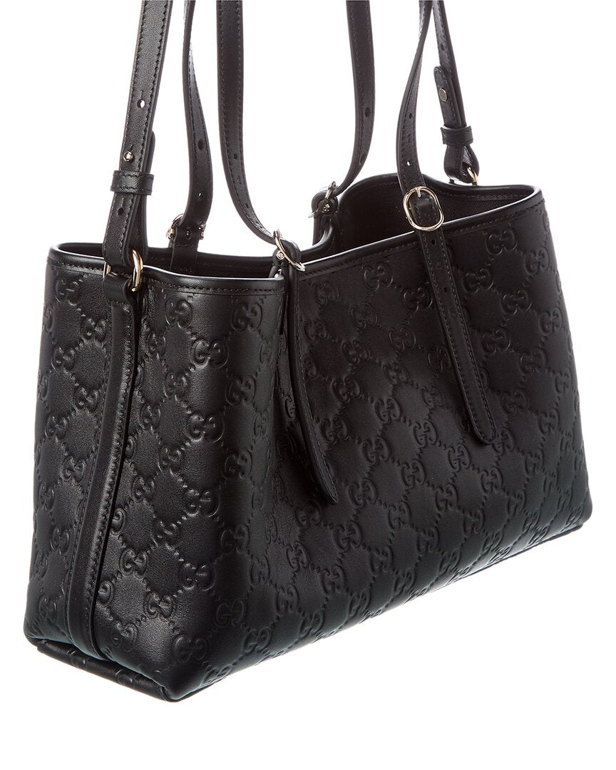 Gucci Gg Emblem Medium Leather Tote