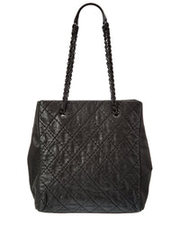 Chanel Chanel Black Calfskin Leather Cc Wild Stitch Tote (Authentic Pre-Loved)