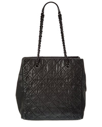 Chanel Chanel Black Calfskin Leather Cc Wild Stitch Tote (Authentic Pre-Loved)