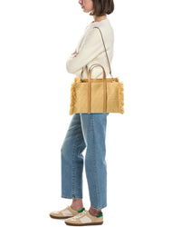 FENDI Fendi Summer Jacquard & Raffia Tote