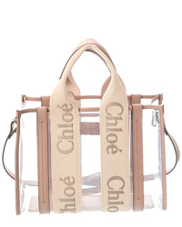 Chloé Woody Small Vinyl & Leather Tote