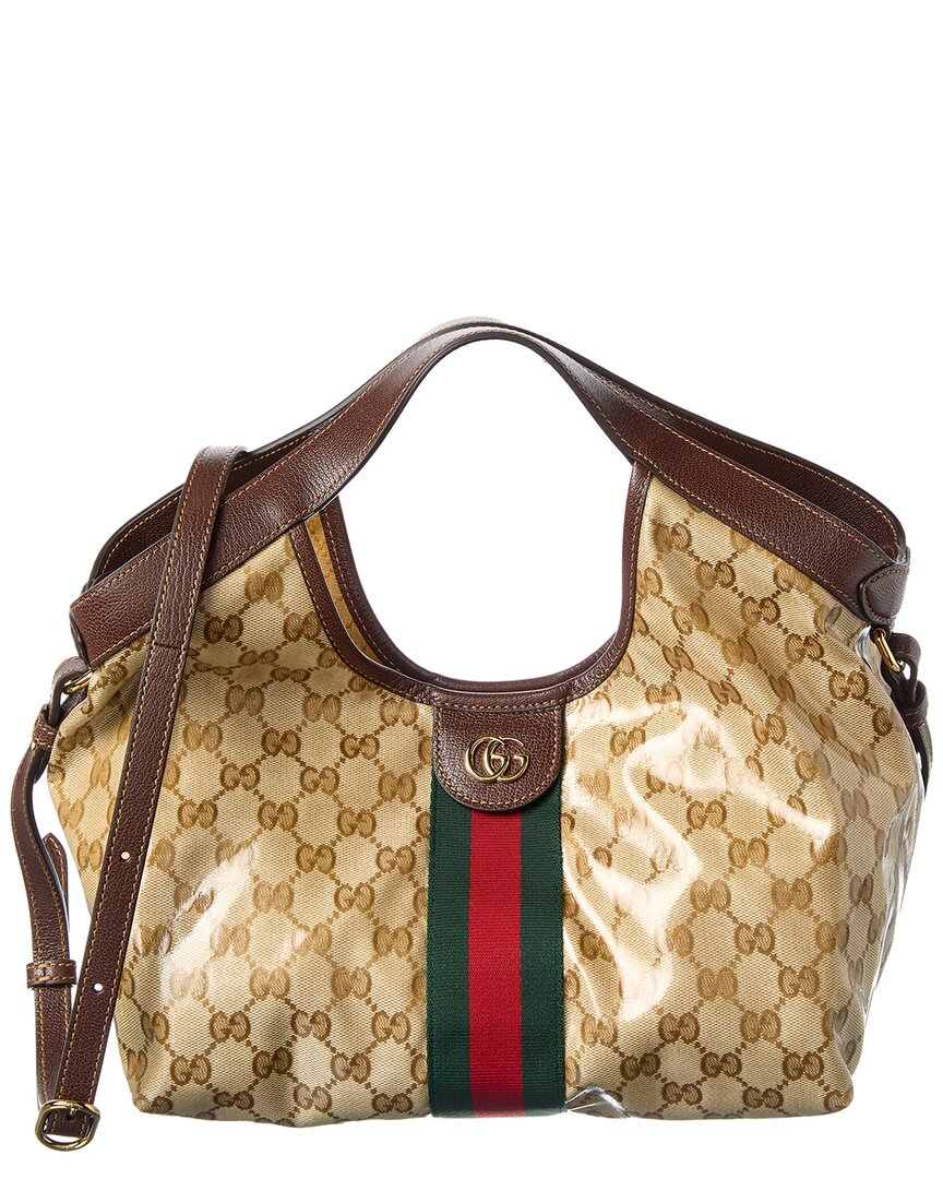 Gucci Gucci Giglio Small Canvas & Leather Tote