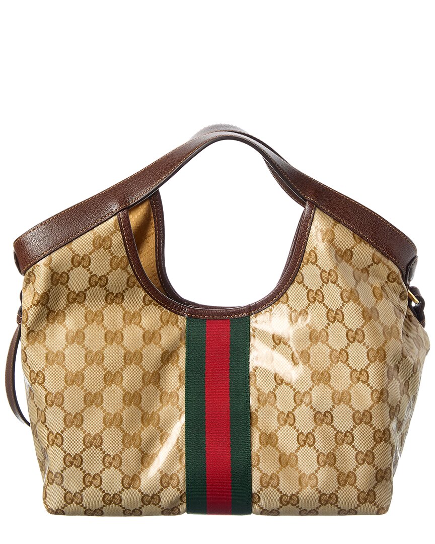 Gucci Gucci Giglio Small Canvas & Leather Tote