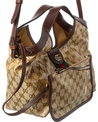 Gucci Gucci Giglio Small Canvas & Leather Tote