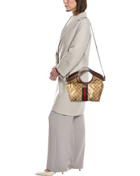 Gucci Gucci Giglio Small Canvas & Leather Tote