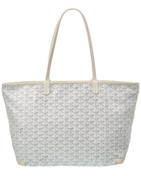 Goyard White Goyardine Coated Canvas Artois Mm (Authentic Pre-Loved)