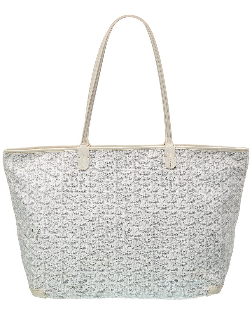 Goyard White Goyardine Coated Canvas Artois Mm (Authentic Pre-Loved)