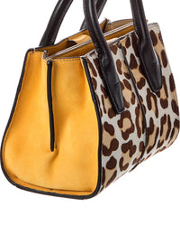 TOD's Tods Logo Mini Haircalf & Suede Tote
