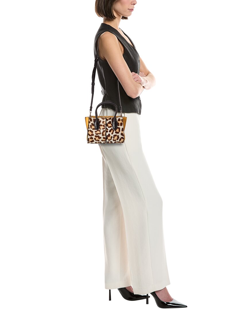 TOD's Tods Logo Mini Haircalf & Suede Tote