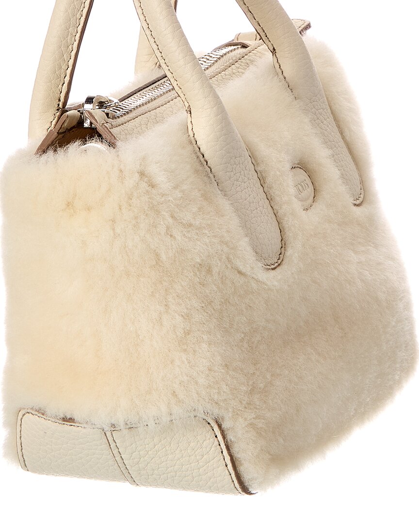 TOD's Tods Shearling & Leather Tote