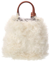 TOD's Tods Shearling & Leather Bucket Bag