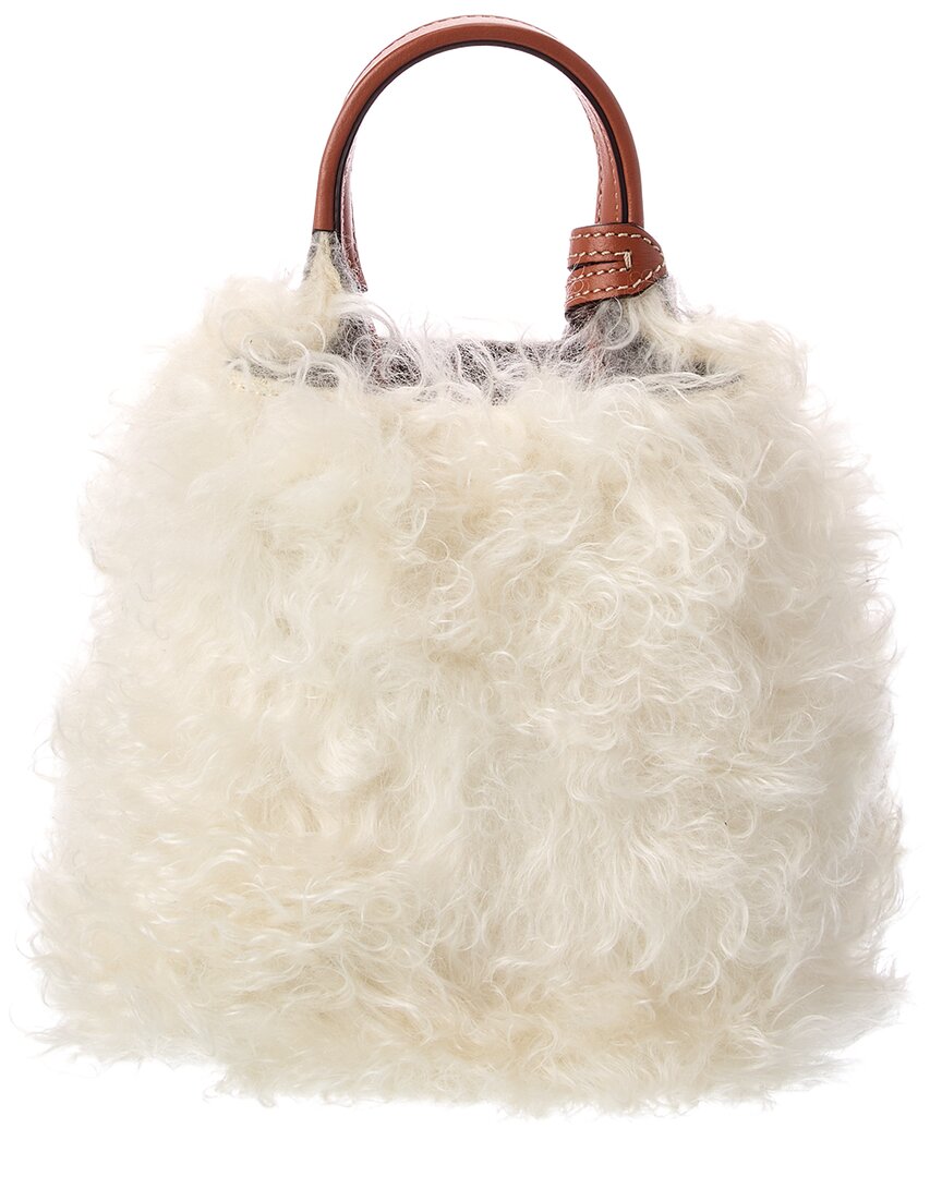 TOD's Tods Shearling & Leather Bucket Bag