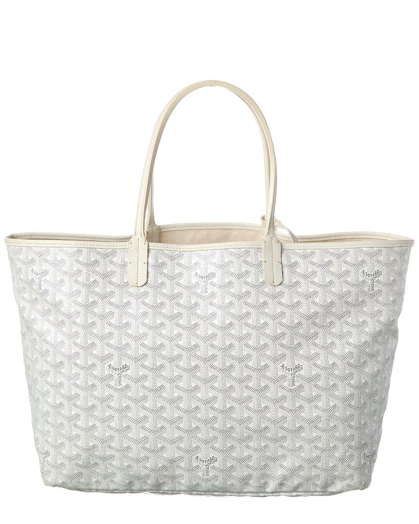 Goyard Goyard White Goyardine Coated Canvas Saint Louis Pm (Authentic Pre-Loved)