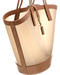 Saint Laurent Cassandre Panier Medium Vinyl & Leather Tote