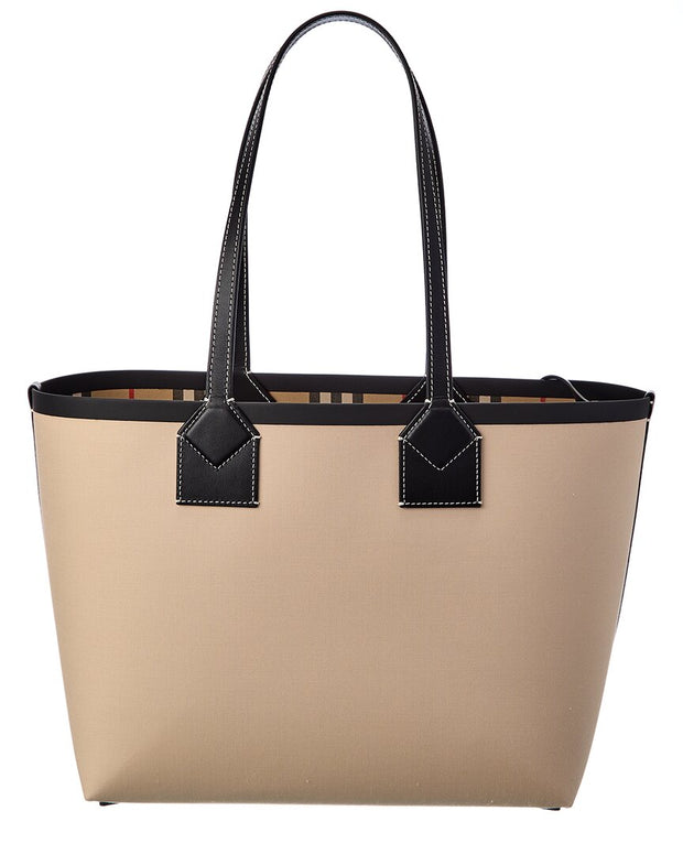 Burberry Heritage Small Canvas & Leather Tote