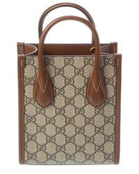 Gucci Mini Gg Supreme Canvas & Leather Tote