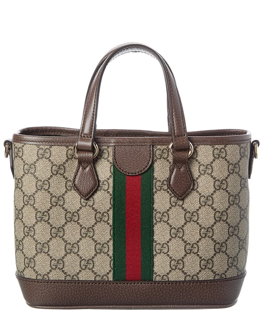 Gucci Ophidia Small Gg Supreme Canvas & Leather Tote – Bluefly