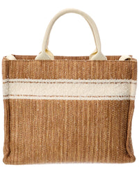 Marni Marni Small Raffia & Leather Tote