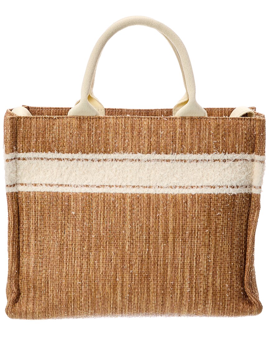 Marni Marni Small Raffia & Leather Tote