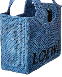 Loewe Font Small Raffia Tote