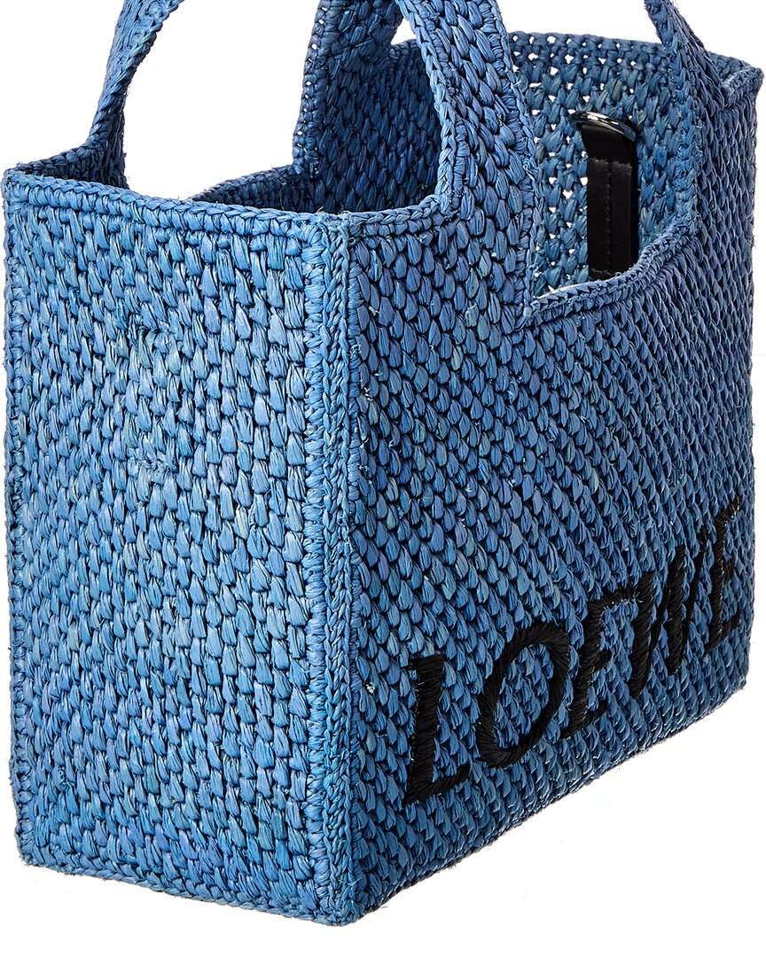 Loewe Font Small Raffia Tote