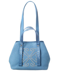 Off-White™ East West Small Denim & Leather Tote