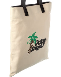 Palm Angels "Sketchy" Canvas & Leather Shopping Bag