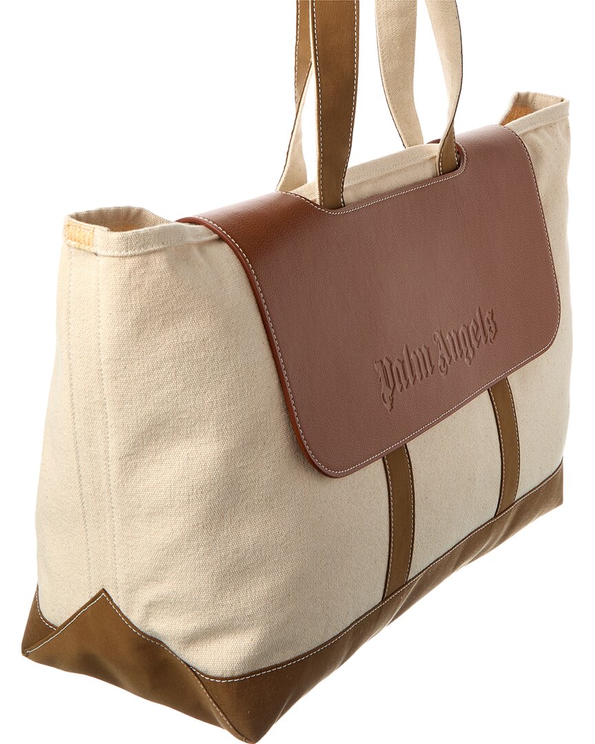 Palm Angels Cabas Canvas & Leather Tote