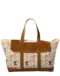 Palm Angels Allover Palmity Classic Canvas & Suede Tote