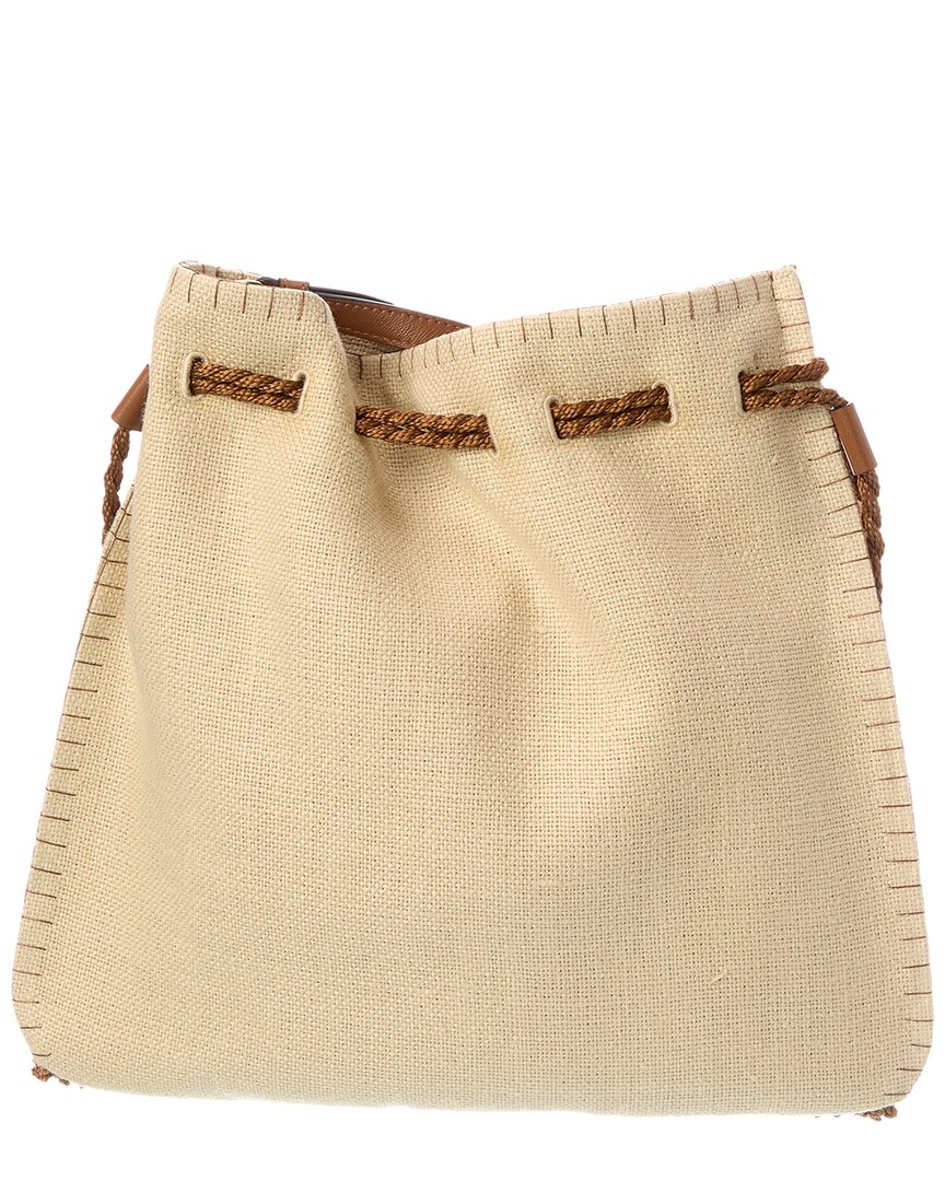 Valentino Dnu Pack Valentino Nellcote Alice Linen & Leather Tote