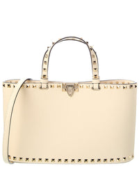 Valentino Rockstud Small Grainy Leather Tote
