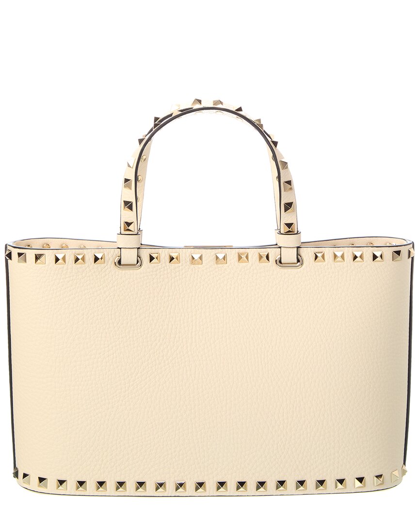 Valentino Rockstud Small Grainy Leather Tote
