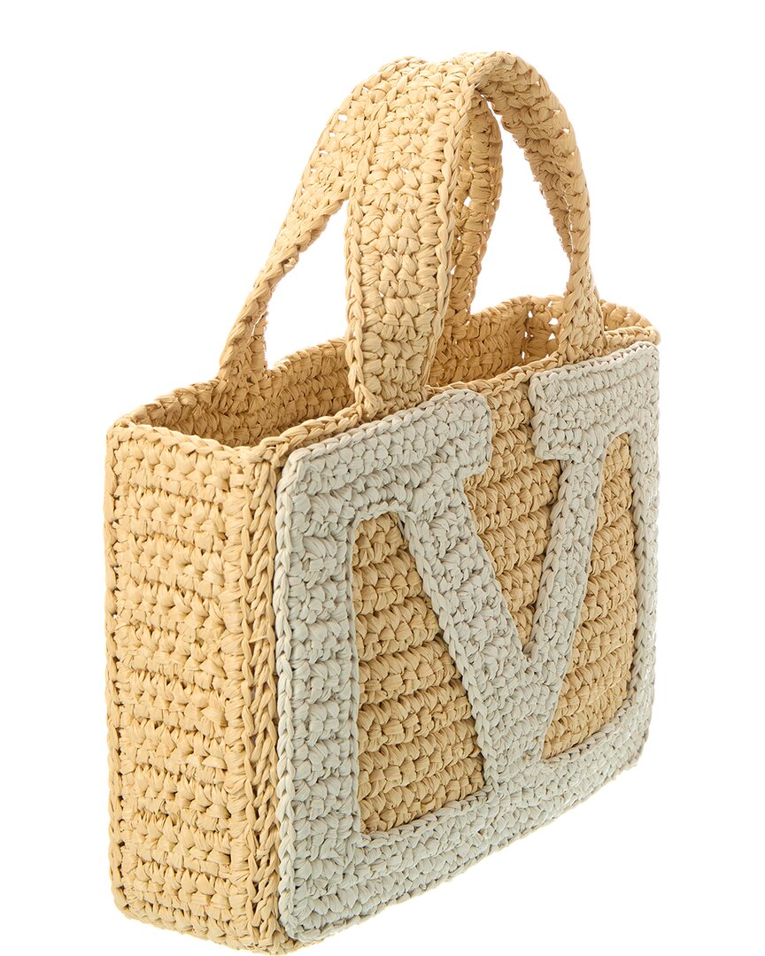 Valentino Viva Small Raffia Tote