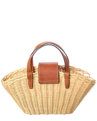 CELINE Celine Teen Couffin Wicker & Leather Tote