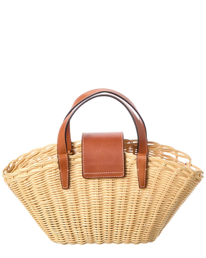 CELINE Celine Teen Couffin Wicker & Leather Tote