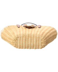 CELINE Celine Teen Couffin Wicker & Leather Tote