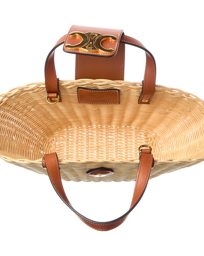 CELINE Celine Teen Couffin Wicker & Leather Tote